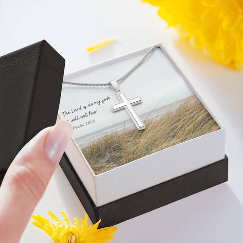 Psalm Cross - Stainless Steel Necklace