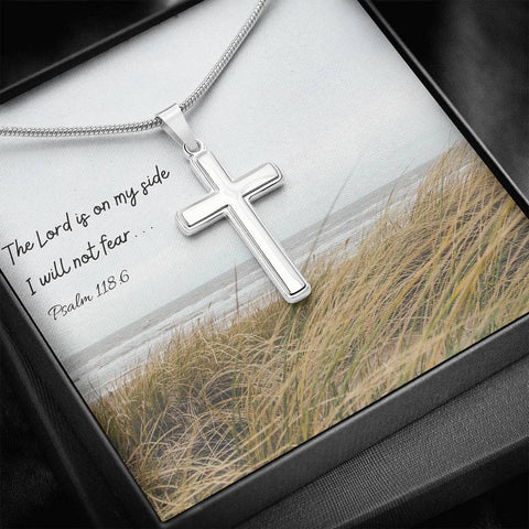 Psalm Cross - Stainless Steel Necklace