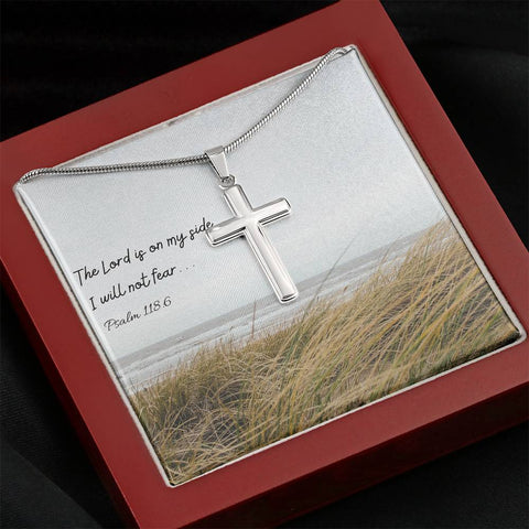 Psalm Cross - Stainless Steel Necklace